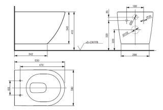 Подвесной унитаз TOTO NC CW762Y безободковый белый